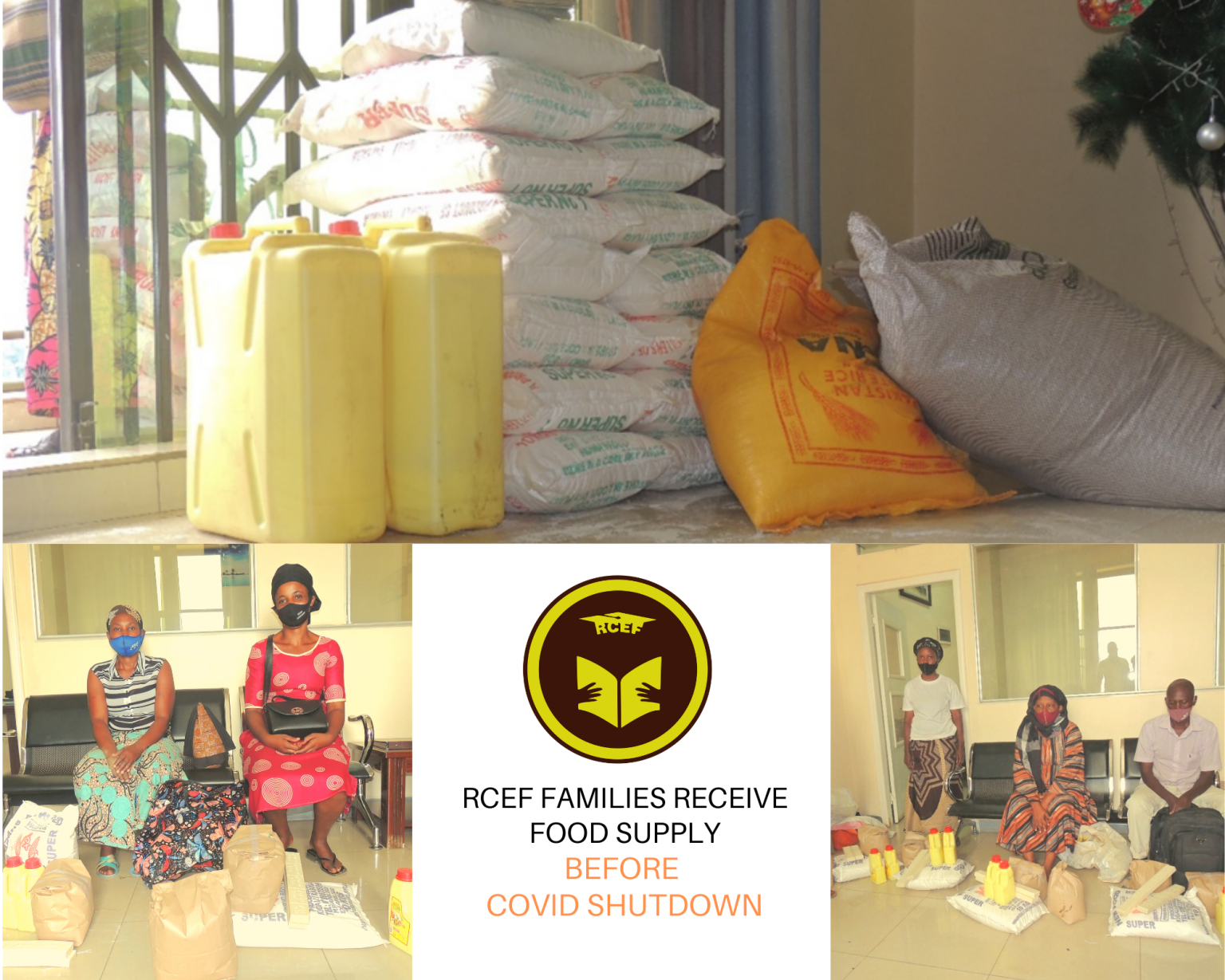 RCEF Families Receive Food before Covid Shutdown